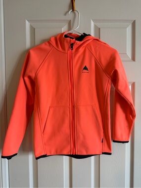 Burton Kids Crown Zip Hoodie Jacket Tetra Orange Small